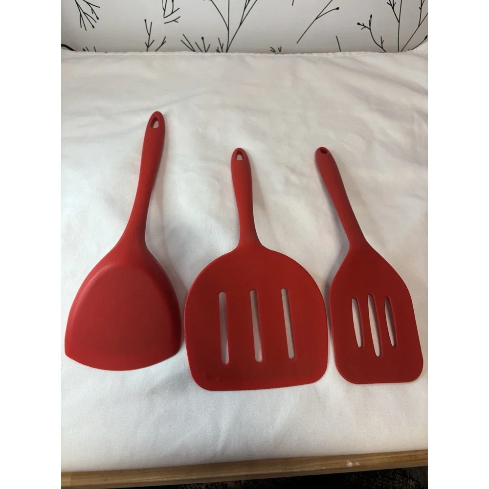 Red‎ Silicone Kitchen Utensils 3pcs KochBlume
